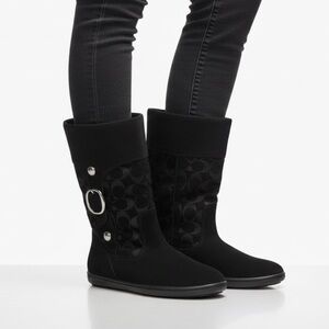✨ Coach Black Suede Mid-Calf Boots ✨